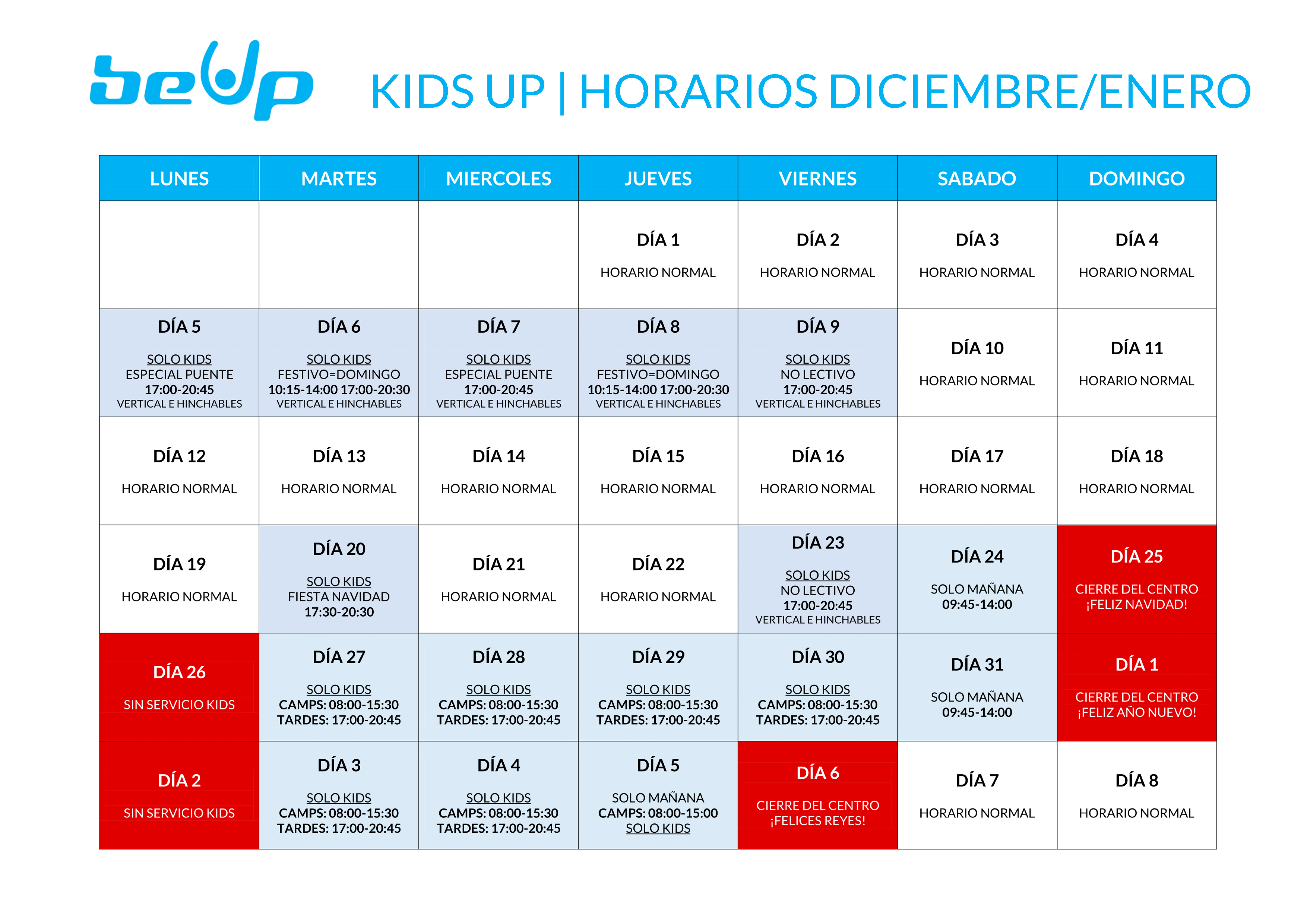 Kids Up Diciembre/Enero 